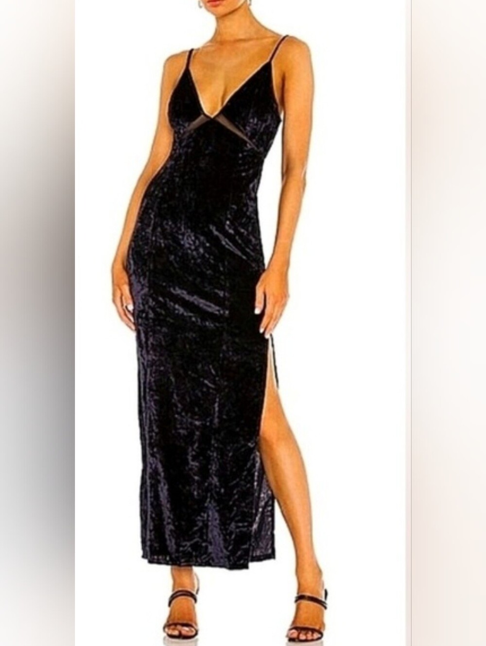 Free People Intimately Low Key Crushin Velvet Maxi Slip Dress Size Small - Picture 9 of 10